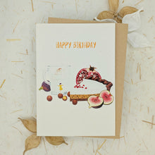 Load image into Gallery viewer, Fig and Pomegranate Happy Birthday - Greeting Card