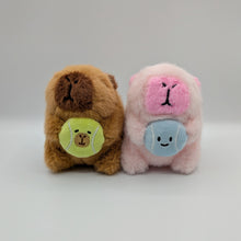 Load image into Gallery viewer, Tennis Capybara Plush Keychain