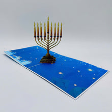 Load image into Gallery viewer, Antique Menorah - Pop Up Card