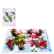 Load image into Gallery viewer, Christmas Elves - Pop Up Card