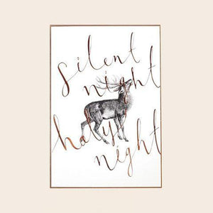 Bronze Deer "Silent Night, Holy Night"