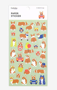 Paper Sticker - 15 Welsh Corgi