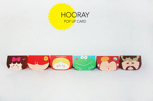 Hooray Pop Up Card: Flower Girl