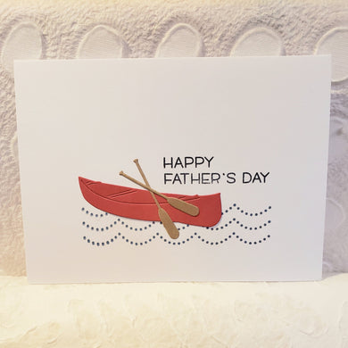 Happy Father's Day Canoe - Greeting Card