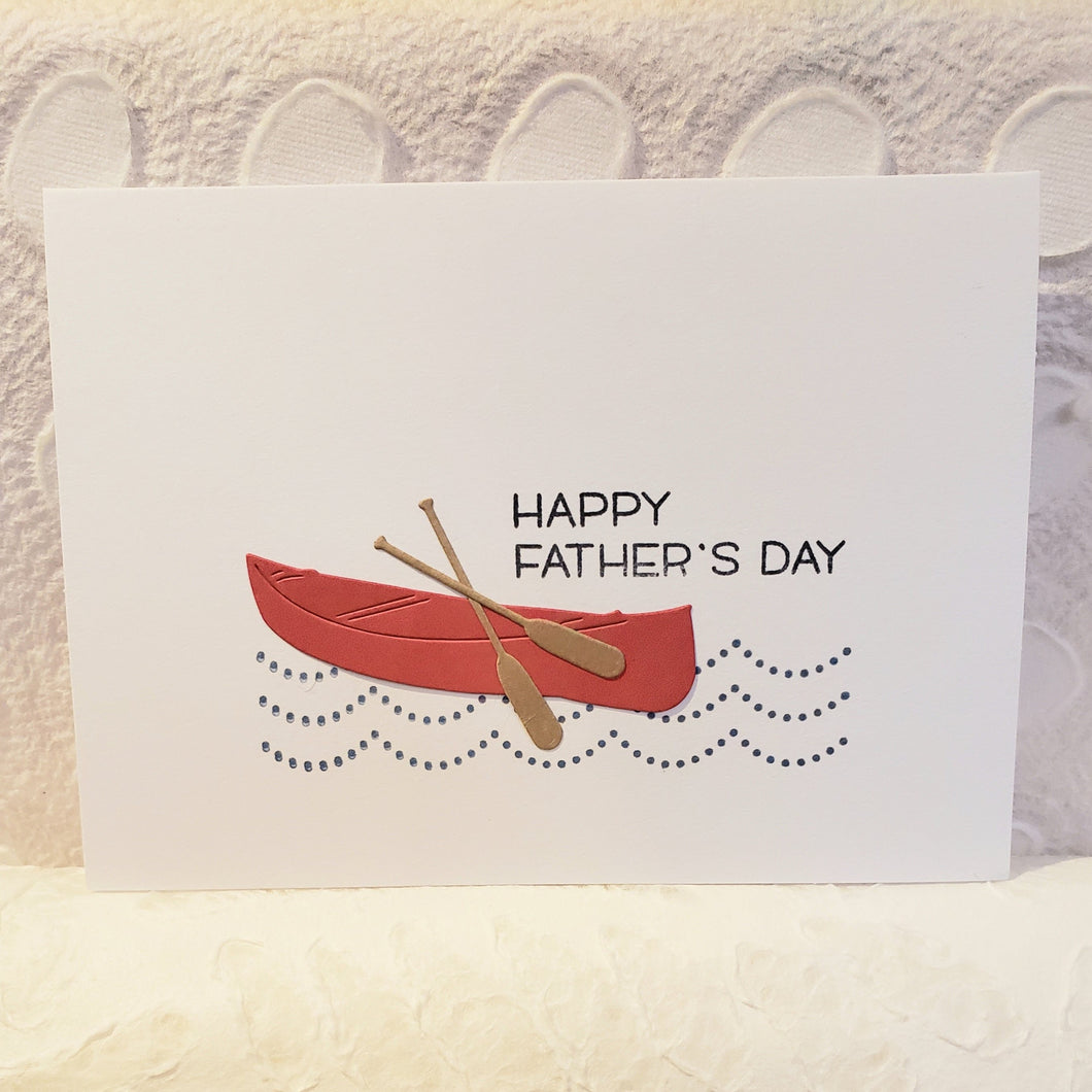 Happy Father's Day Canoe - Greeting Card