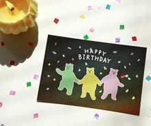 Load image into Gallery viewer, Hologram Postcard - Jelly Bear (Happy Birthday)
