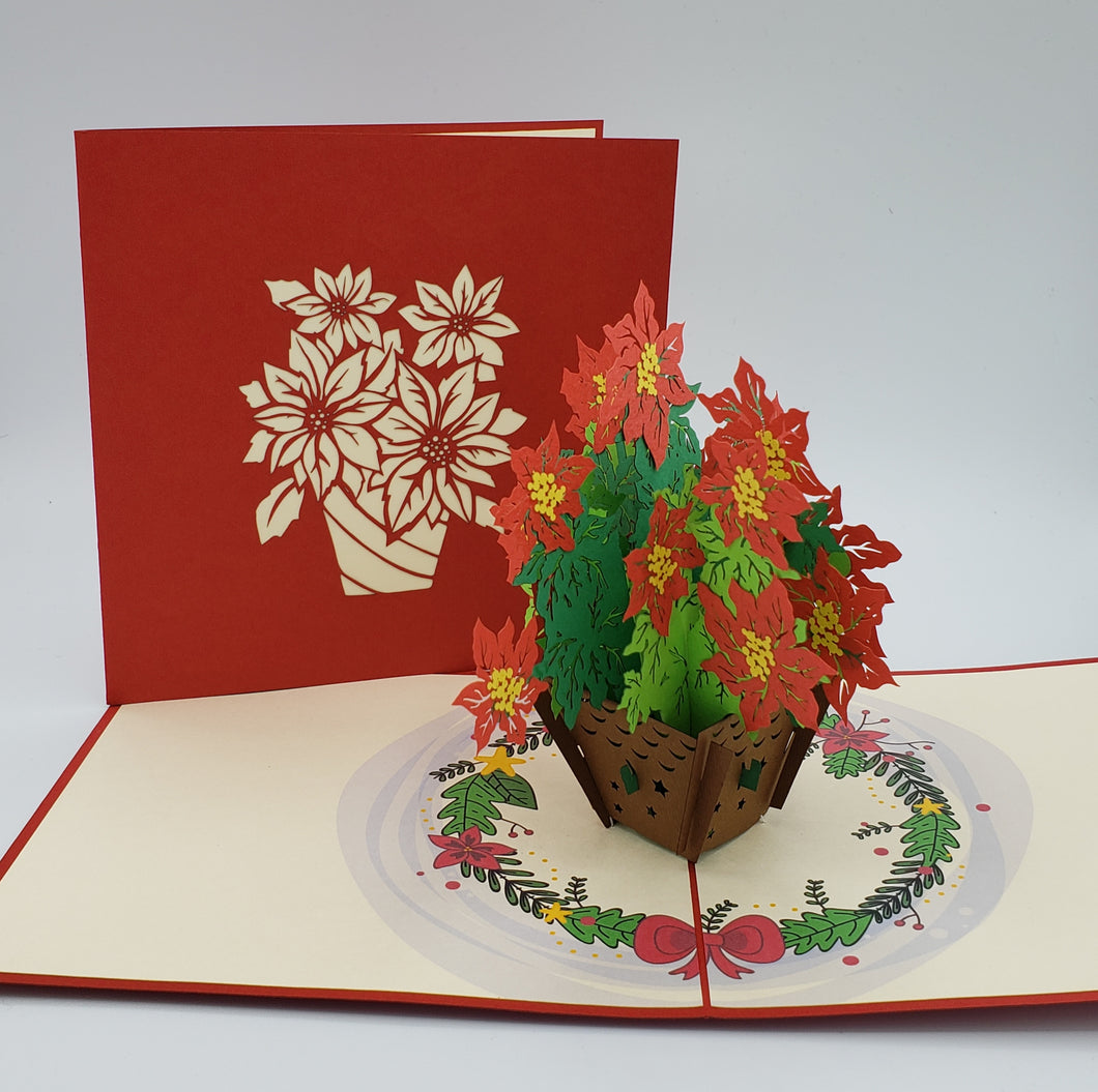 Poinsettia - Pop Up Card