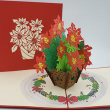 Load image into Gallery viewer, Poinsettia - Pop Up Card