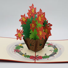 Load image into Gallery viewer, Poinsettia - Pop Up Card