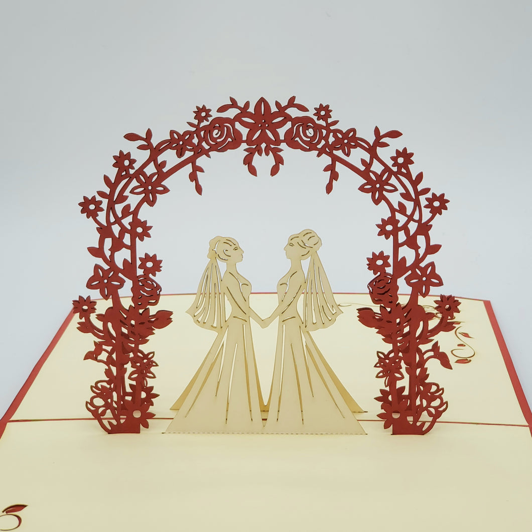 Same Sex Marriage (Women) - Pop Up Card