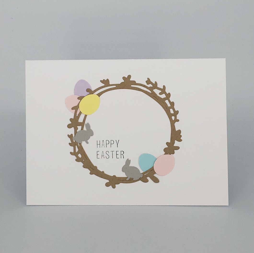 Happy Easter Wreath - Greeting Card