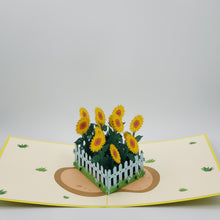 Load image into Gallery viewer, Sunflower Garden - Pop Up Card
