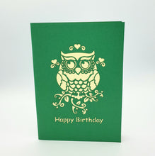 Load image into Gallery viewer, 3D Happy Birthday Owl - Pop Up Card