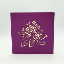 Load image into Gallery viewer, Basket of Violets - Pop Up Card