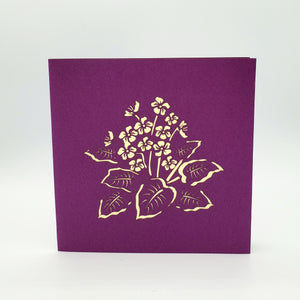 Basket of Violets - Pop Up Card