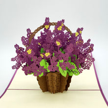 Load image into Gallery viewer, Basket of Violets - Pop Up Card