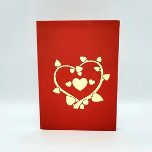 Heart Tree Wedding with Tulips - Pop Up Card
