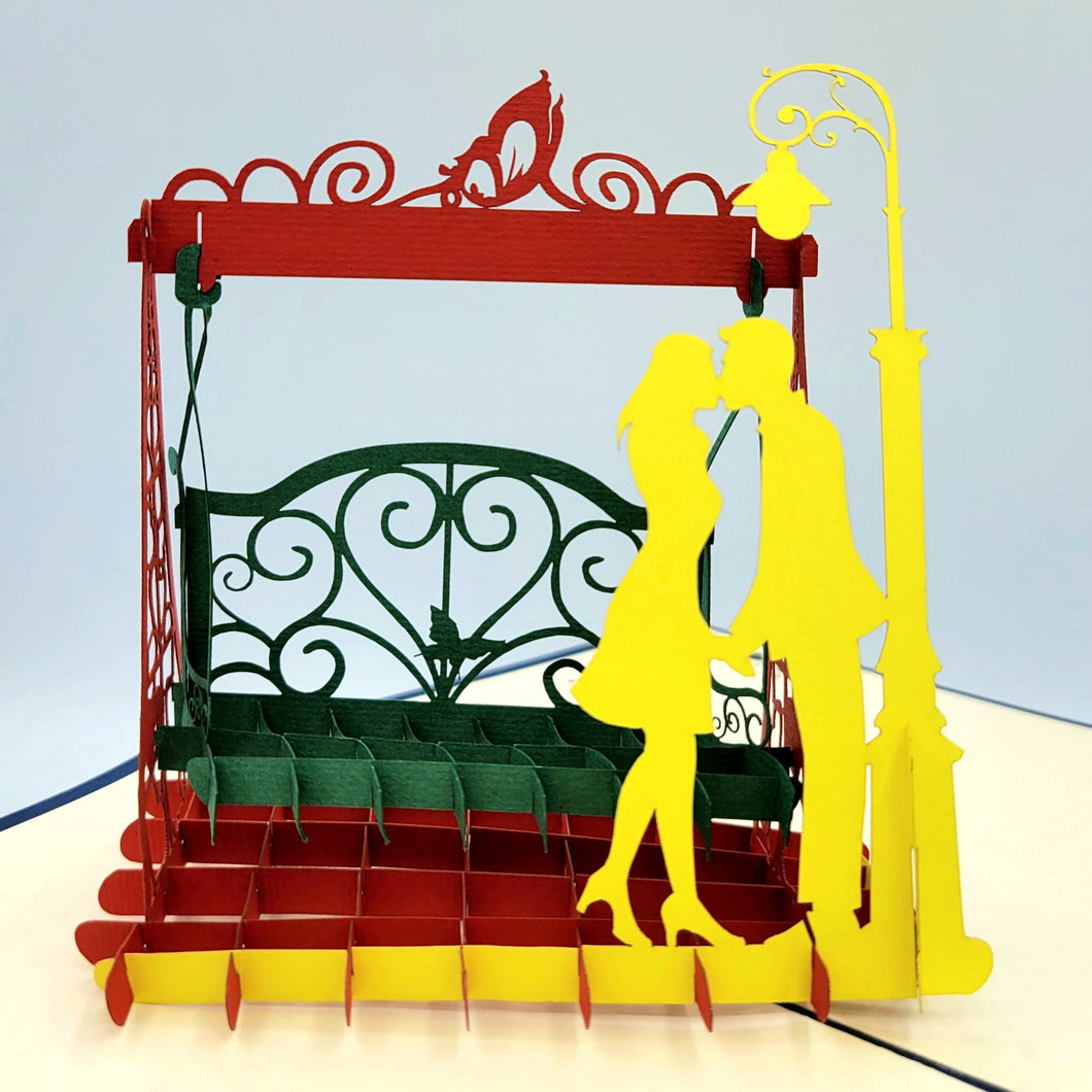 Love Swing Kiss - Pop Up Card