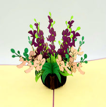 Load image into Gallery viewer, Purple Orchids - Pop Up Card