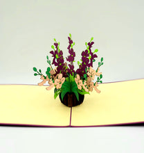 Load image into Gallery viewer, Purple Orchids - Pop Up Card