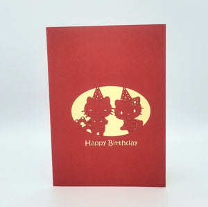 Birthday Kitty - Pop Up Card