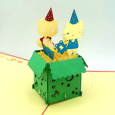 Birthday Kitty - Pop Up Card