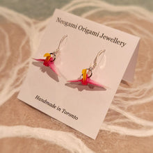 Load image into Gallery viewer, Neogami Origami Jewellery - Folded Crane Earrings