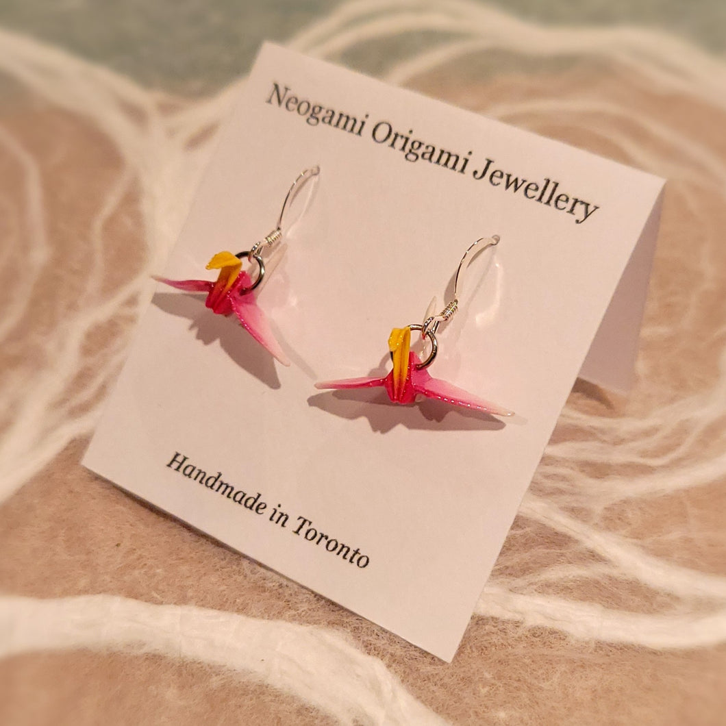 Neogami Origami Jewellery - Folded Crane Earrings