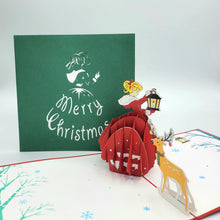 Load image into Gallery viewer, Holiday Lady in Red - Pop Up Card