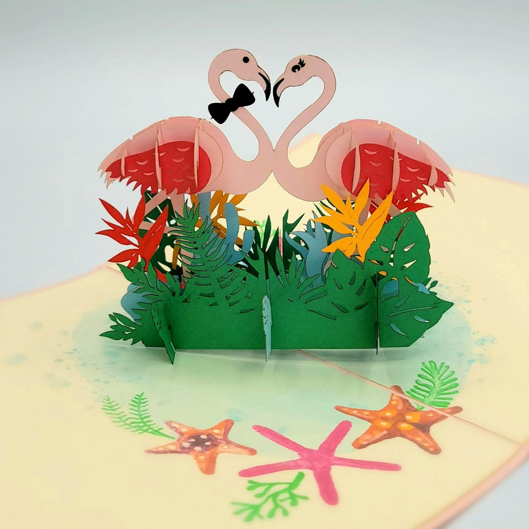 Flamingo Love - Pop Up Card