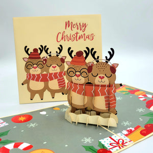 Cozy Reindeer - Pop Up Card
