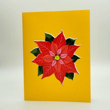 Load image into Gallery viewer, Large Poinsettia - Pop Up Card