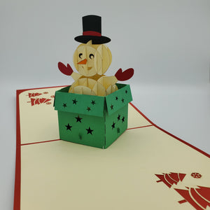 Frosty In The Box - Pop Up Card