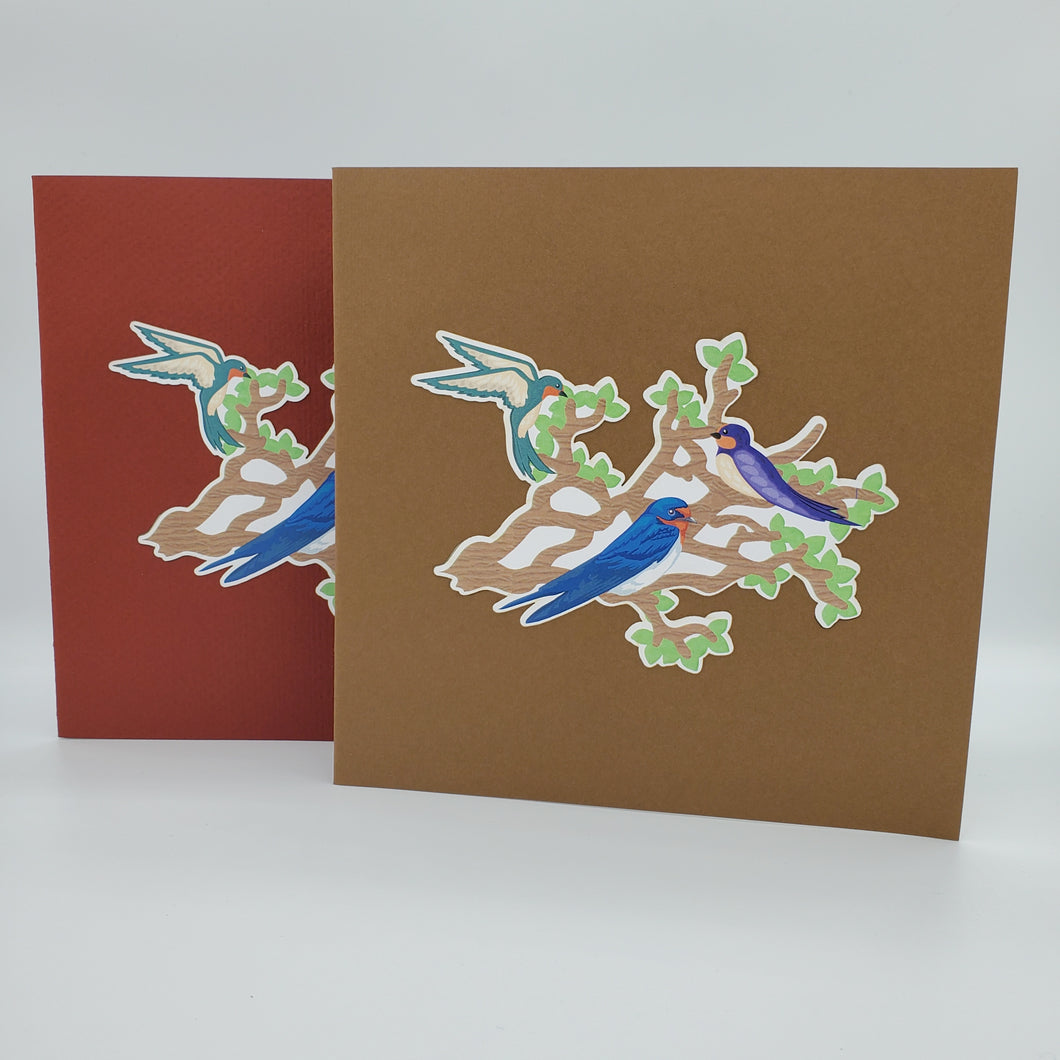 Blue Sparrow - Pop Up Card