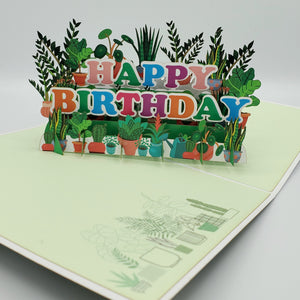 Happy Birthday Plants - Pop Up