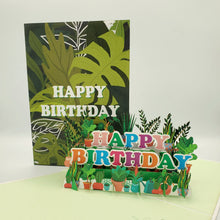 Load image into Gallery viewer, Happy Birthday Plants - Pop Up Card