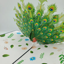 Load image into Gallery viewer, Green Peacock - Pop Up