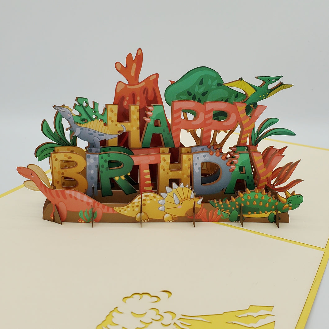 Happy Birthday Dinos - Pop Up