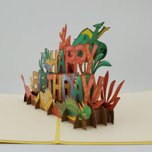 Happy Birthday Dinos - Pop Up