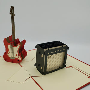Electric Guitar - Pop Up Card