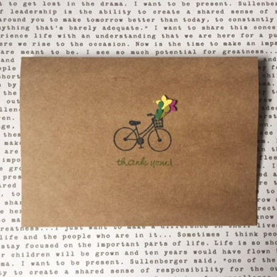 Thank You Bike - Greeting Card