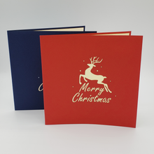 Load image into Gallery viewer, Leaping Holiday Reindeer Pop up