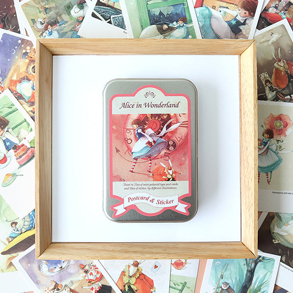 Classic Mini Postcard & Sticker - Alice in Wonderland
