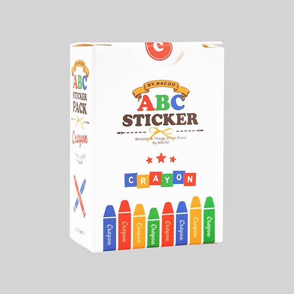 Alphabet Sticker Pack - Crayon