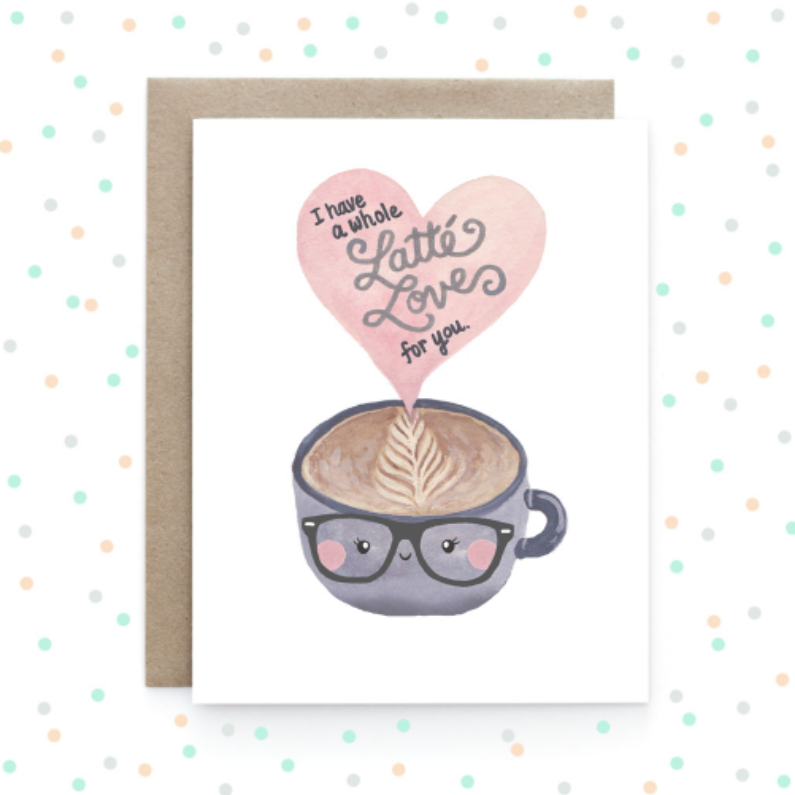 Latte Love - Greeting Card