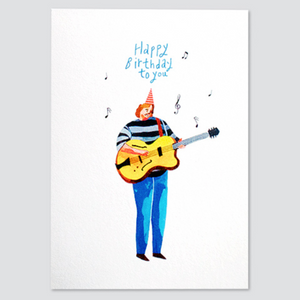 Guitar Play Birthday - Card