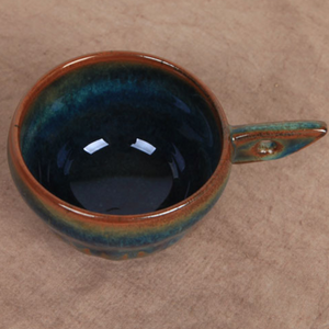 Deep Blue Espresso Cup with Saucer