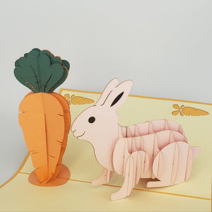Bunny and Carrot - Pop Up Card