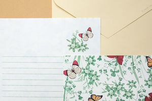 Grass Butterfly Letter Paper Set