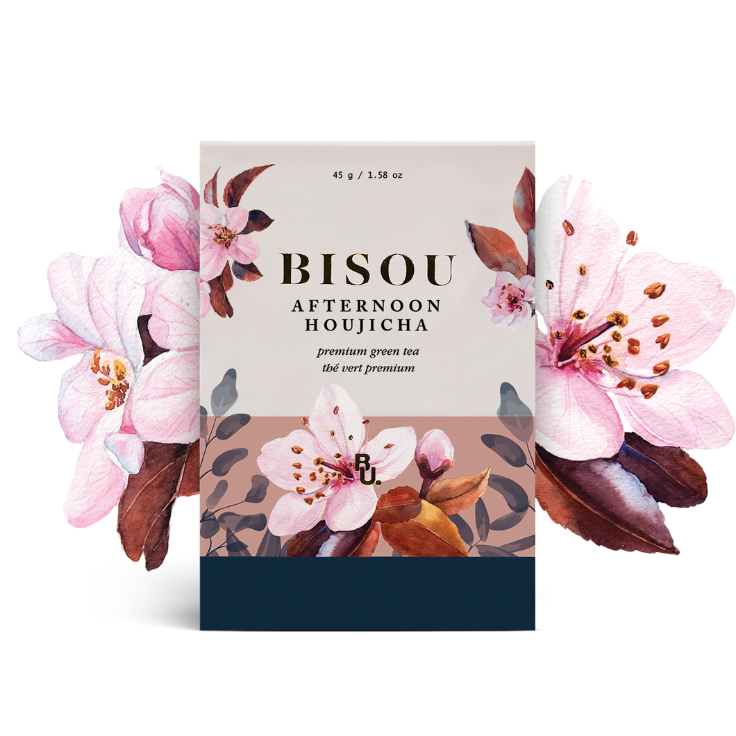 Afternoon Houjicha - Premium Green Tea - Bisou Bar (15 tea bags)